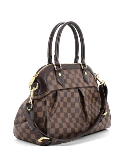 Pre-owned Louis Vuitton Trevi Handbag Damier Gm Satchel In Brown