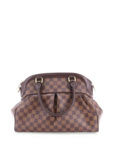 Pre-owned Louis Vuitton Trevi Handbag Damier Pm Satchel In Brown