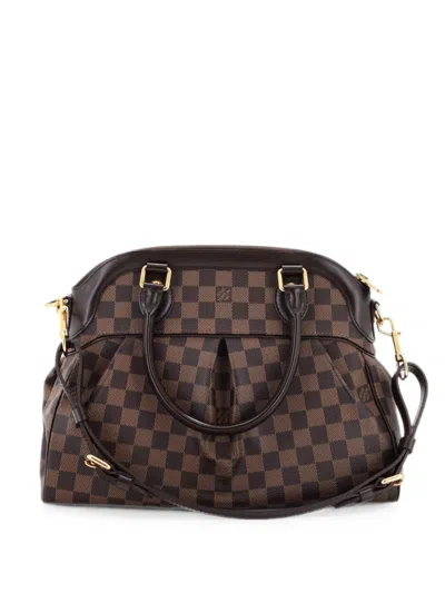 Pre-owned Louis Vuitton Trevi Handbag Damier Pm Satchel In Brown
