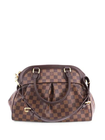Pre-owned Louis Vuitton Trevi Handbag Damier Pm Satchel In Brown