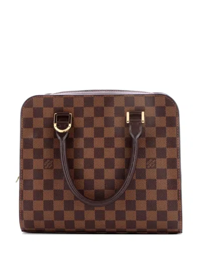 Pre-owned Louis Vuitton Triana Bag Damier Satchel In Brown