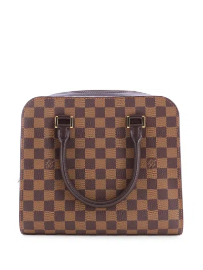 Pre-owned Louis Vuitton Triana Bag Damier Satchel In Brown