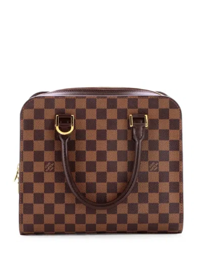Pre-owned Louis Vuitton Triana Bag Damier Satchel In Brown