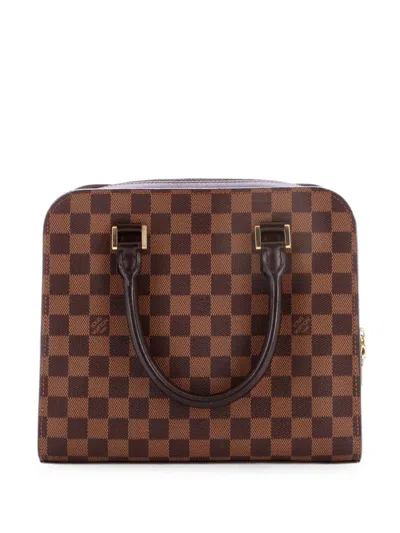 Pre-owned Louis Vuitton Triana Bag Damier Satchel In Brown