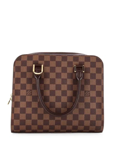 Pre-owned Louis Vuitton Triana Bag Damier Satchel In Brown