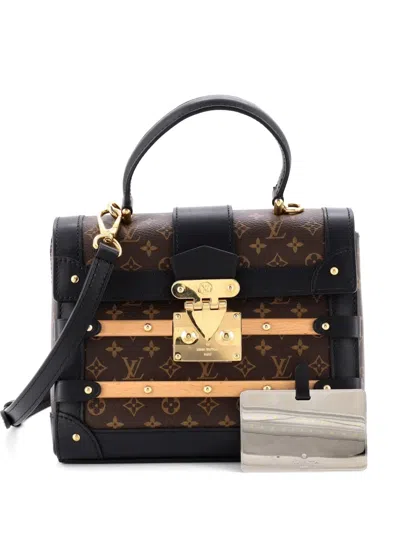 Pre-owned Louis Vuitton Trianon Handbag Monogram Canvas Pm Satchel In Black
