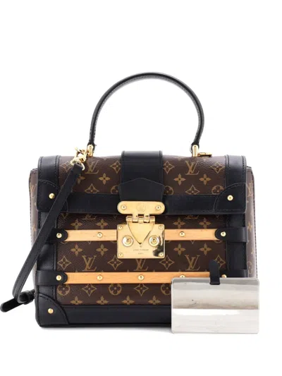 Pre-owned Louis Vuitton Trianon Handbag Monogram Canvas Pm Satchel In Brown