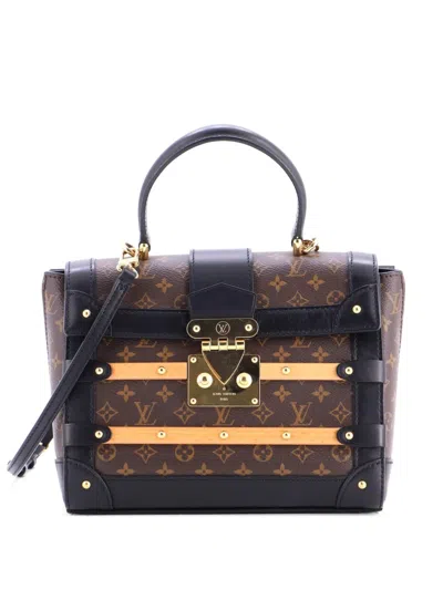 Pre-owned Louis Vuitton Trianon Handbag Monogram Canvas Pm Satchel In Brown