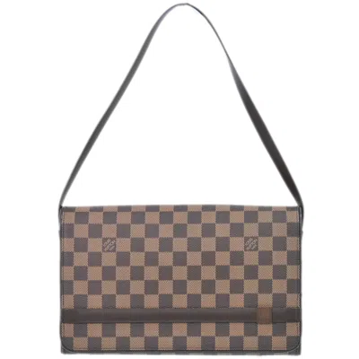 Pre-owned Louis Vuitton Tribeca Brown Canvas Shoulder Bag ()