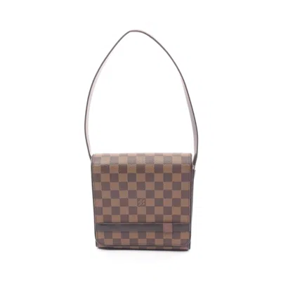 Pre-owned Louis Vuitton Tribeca Mini Damier Ebene Shoulder Bag Pvc Leather Brown