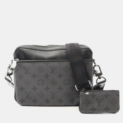 Pre-owned Louis Vuitton Trio Messenger Black Monogram Eclipse Canvas Shoulder Crossbody Bag