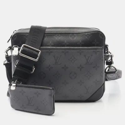 Pre-owned Louis Vuitton Trio Messenger Black/grey Monogram Eclipse Bag