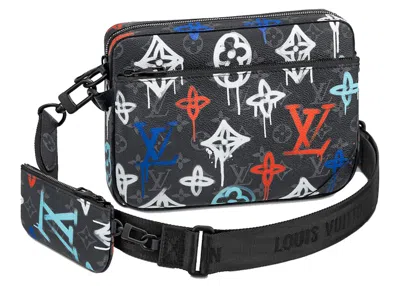 Pre-owned Louis Vuitton Trio Messenger In Lv Graffiti In Multi