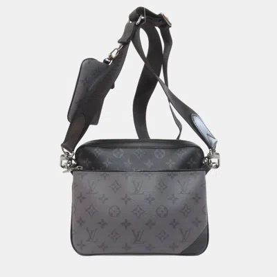 Pre-owned Louis Vuitton Trio Messenger Shoulder Bag Monogram Eclipse In Black