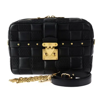 Pre-owned Louis Vuitton Troca Black Leather Shoulder Bag ()
