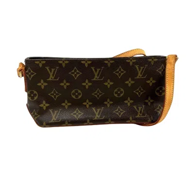 Pre-owned Louis Vuitton Trotteur Brown Canvas Shoulder Bag ()