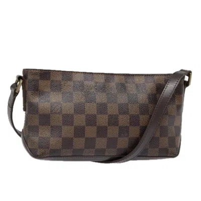 Pre-owned Louis Vuitton Trotteur Brown Canvas Shoulder Bag ()