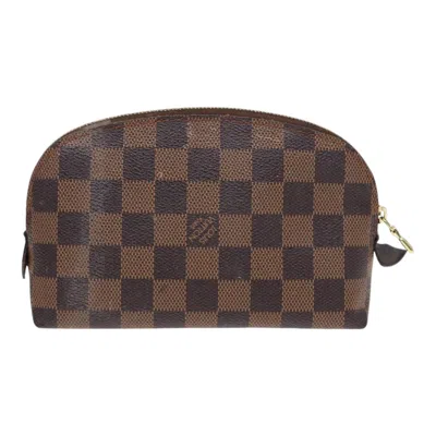 Pre-owned Louis Vuitton Trousse A Maquillage Brush Brown Canvas Clutch Bag ()
