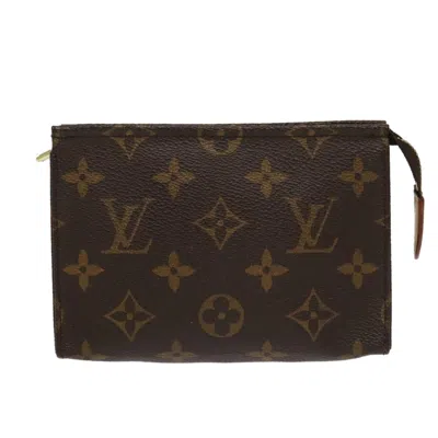 Pre-owned Louis Vuitton Trousse De Toilette Brown Canvas Clutch Bag ()