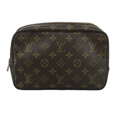Pre-owned Louis Vuitton Trousse De Toilette Brown Canvas Clutch Bag ()