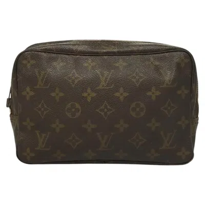 Pre-owned Louis Vuitton Trousse De Toilette Brown Canvas Clutch Bag ()