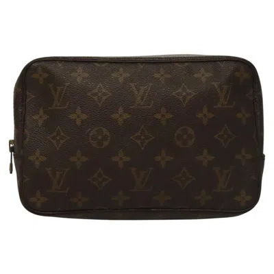 Pre-owned Louis Vuitton Trousse De Toilette Brown Canvas Clutch Bag ()
