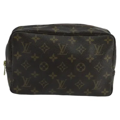 Pre-owned Louis Vuitton Trousse De Toilette Brown Canvas Clutch Bag ()
