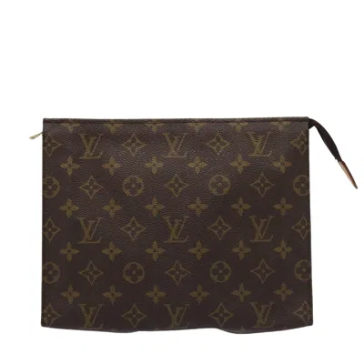 Pre-owned Louis Vuitton Trousse De Toilette Brown Canvas Clutch Bag ()