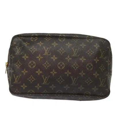 Pre-owned Louis Vuitton Trousse De Toilette Brown Canvas Clutch Bag ()