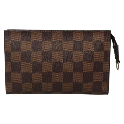 Pre-owned Louis Vuitton Trousse De Toilette Brown Canvas Wallet  ()