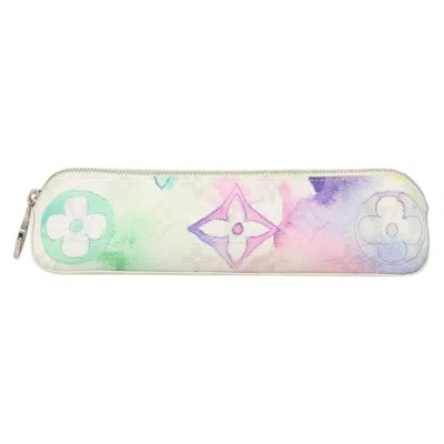 Pre-owned Louis Vuitton Trousse Elizabeth Canvas Wallet () In White