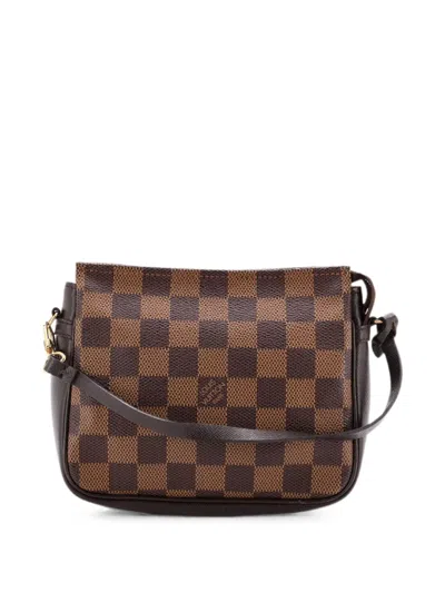 Pre-owned Louis Vuitton Trousse Make Up Bag Damier Pouch In Brown