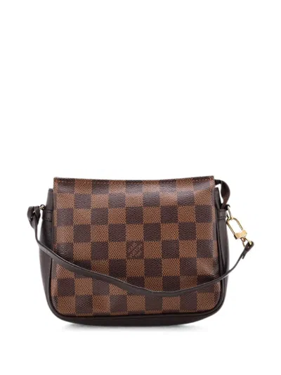 Pre-owned Louis Vuitton Trousse Make Up Bag Damier Pouch In Brown