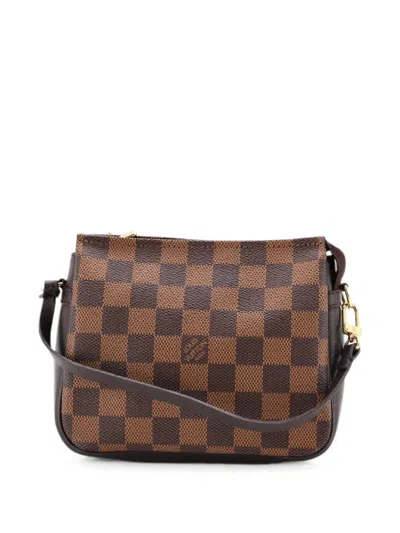 Pre-owned Louis Vuitton Trousse Make Up Bag Damier Pouch In Brown
