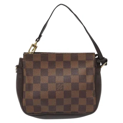 Pre-owned Louis Vuitton Trousse Makeup Brown Canvas Clutch Bag ()