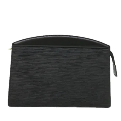 Pre-owned Louis Vuitton Trousse Pochette Black Leather Clutch Bag ()