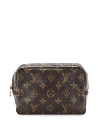 Pre-owned Louis Vuitton Trousse Toiletry Monogram Canvas 18 Pouch In Brown
