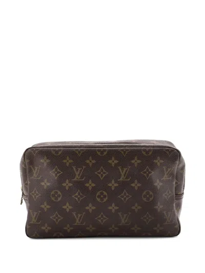 Pre-owned Louis Vuitton Trousse Toiletry Monogram Canvas 28 Pouch In Brown