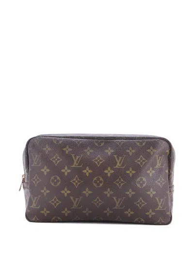 Pre-owned Louis Vuitton Trousse Toiletry Monogram Canvas 28 Pouch In Brown