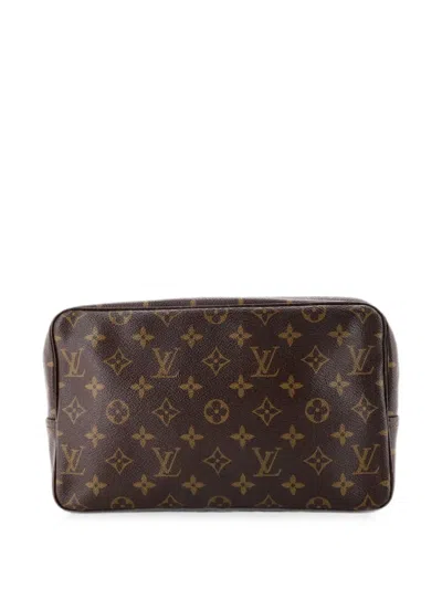 Pre-owned Louis Vuitton Trousse Toiletry Monogram Canvas 28 Pouch In Brown