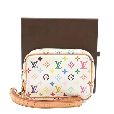 Pre-owned Louis Vuitton Trousse Wapity Pouch Canvas Clutch Bag () In White