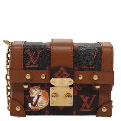 Pre-owned Louis Vuitton Trunk Brown Canvas Clutch Bag ()