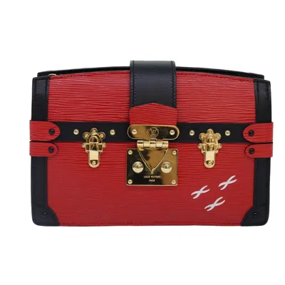 Pre-owned Louis Vuitton Trunk Clutch Epi Leather Red Leather Shoulder Bag Bag ()