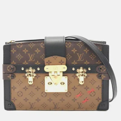 Pre-owned Louis Vuitton Trunk Clutch Monogram Reverse In Brown