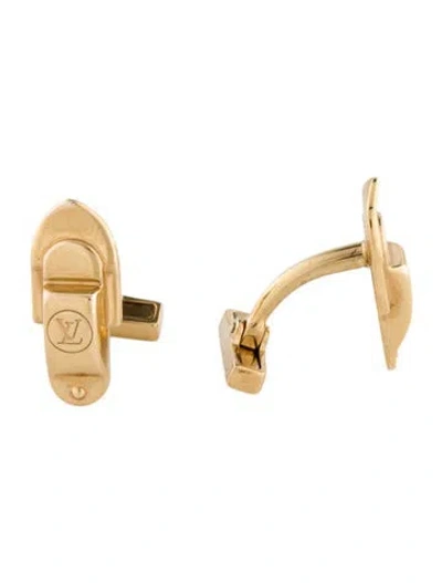 Pre-owned Louis Vuitton Trunk Latch Cufflinks In Multi
