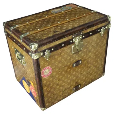 Pre-owned Louis Vuitton Trunk,  Steamer Trunk, 60 Cm  Hat Trunk In Brown