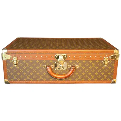 Pre-owned Louis Vuitton Trunk,  Suitcase, Vuitton Steamer Trunk, Alzer 70 In Brown