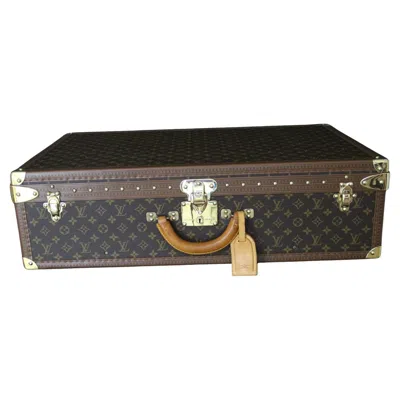 Pre-owned Louis Vuitton Trunk,  Suitcase, Vuitton Steamer Trunk, Alzer 75 In Brown