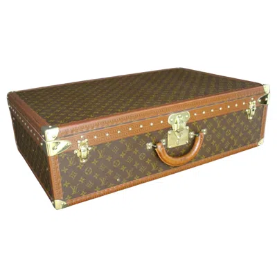 Pre-owned Louis Vuitton Trunk,  Suitcase, Vuitton Steamer Trunk, Alzer 75 In Brown