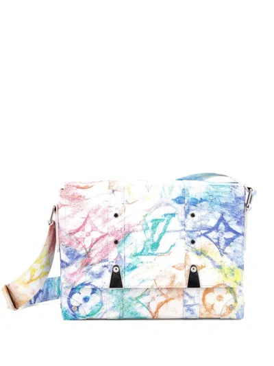 Pre-owned Louis Vuitton Trunk Messenger Bag Limited Edition Monogram Pastel Multicolor Crossbody Bag